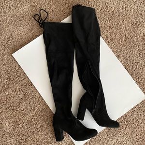 Over the knee soft black boots